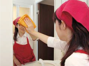 バブルウォーターPRO使用例 鏡