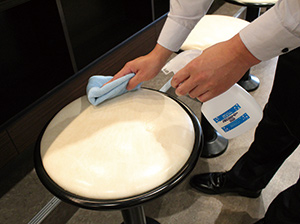 バブルウォーターPROグリーン使用例 イス